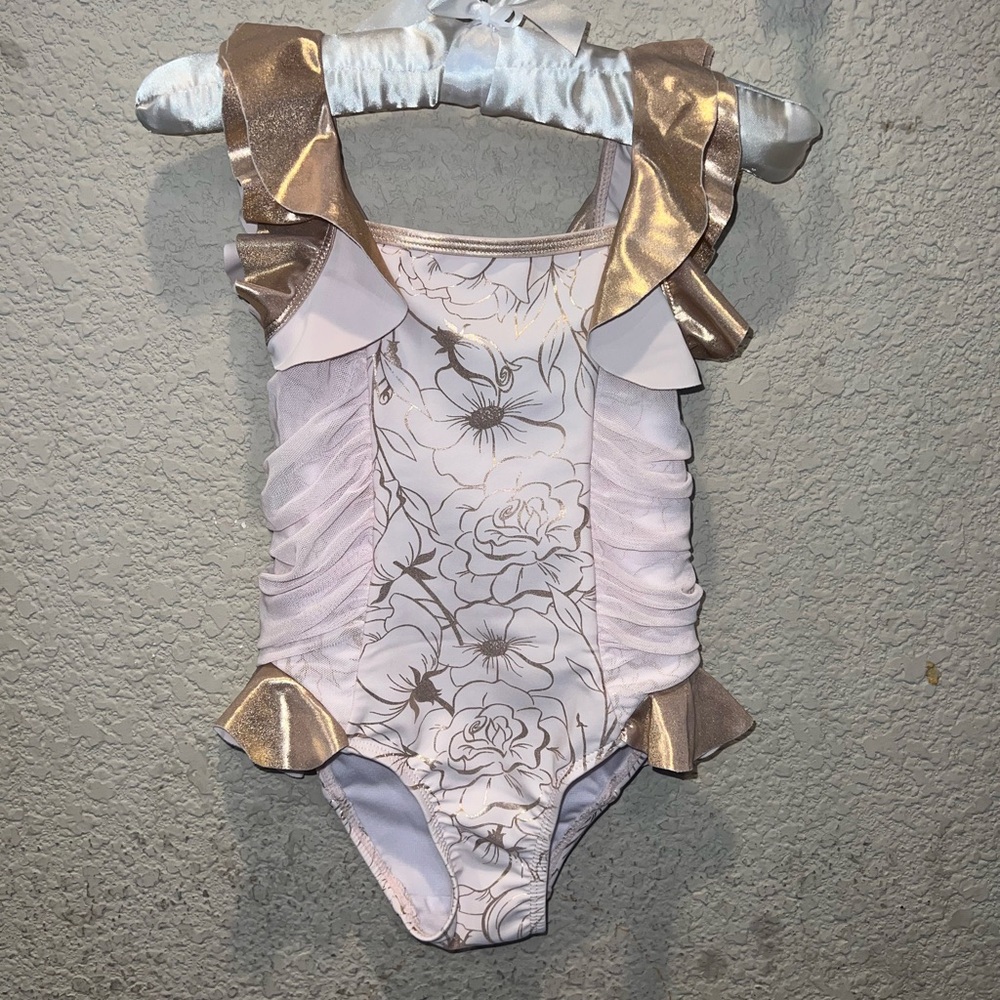 Disney Gold and White Floral Apparel Beauty and the Beast